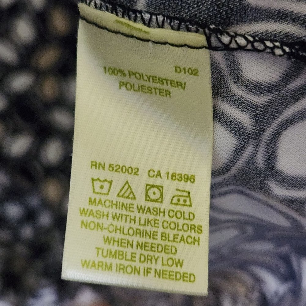 Sigrid Olsen Black White Pattern Empire Waist Seq… - image 8